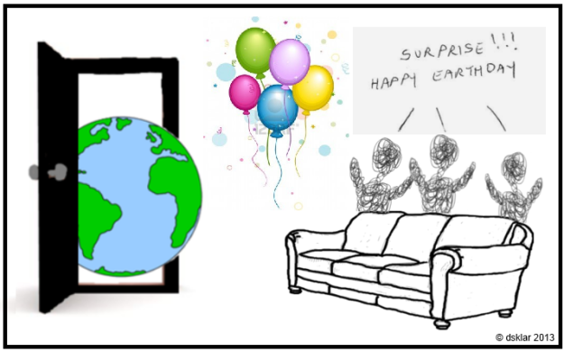 happy earthday balloons